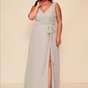 Azazie Alva Bridesmaid Dress in Taupe Size 20